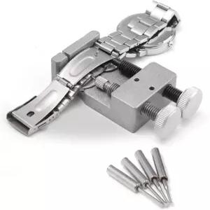 금속 시계 밴드 스트랩 링크 핀 제거기 4개의 추가 핀이 있는 제조업체용 수리 도구 키트 제거