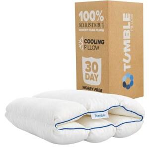 텀블 6-챔버 조절 침대 베개 | 등받이, 옆구리, 위 침구 쿨링 커버 메모리 폼 & 젤 섬유 충전 편안함 맞춤 CertiPUR / Oeko-Tex 스탠다드 퀸 1팩