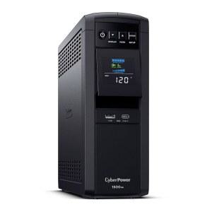 사이버파워 CP1500PFCLCD PFC 사인웨이브 UPS 배터리 백업 및 서지 프로텍터, 1500VA/1000W, 12개 콘센트, AVR, 미니 타워; UL 인증 획득