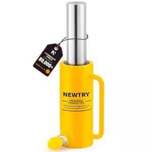NEWTRY 10톤 유압 잭 실린더 롱 램 6인치 스트로크 휴대용 산업용 팅 도구 포르타 전원 자동 리트랙트