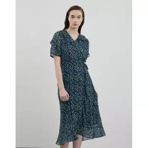 [하프클럽/올리비아로렌]쉬폰 프린트 드레스_VOBOA4M4411