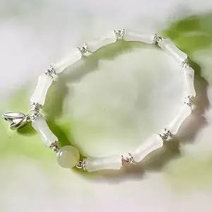 [알티피아]H28 천산취 99.9실버 잎사귀 행운팔찌 옥팔찌