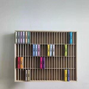카세트테이프꽂이 보관함 정리대 참고 테이프랙 카페 100칸