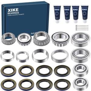 8,000파운드 액슬 트레일러 휠 허브 키트에 맞는 XiKe 4 세트, 25580 /25520 및 02475 /02420 베어링, 2133TB, 22333TB /10-10, 10-36 씰 포함.