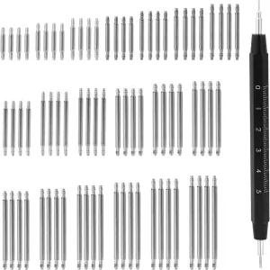 Sliverdew 77PCS 시계 스프링 바 도구 키트 19 사이즈 헤비 듀티 스테인리스 스틸 밴드 핀 및 제거