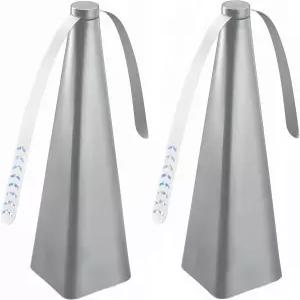 트레바 벌레 선풍기 모기 파리를 제거하는 홀로그램 블레이드로 비행 억제력 배터리 구동 플라이 은색(2팩)