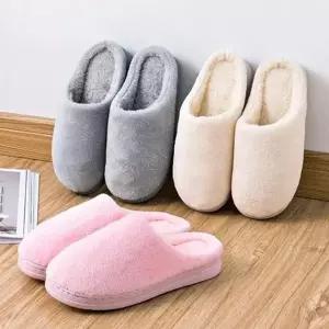 [S180X99]융털 사무실 겨울털슬리퍼 슬리퍼 진핑크