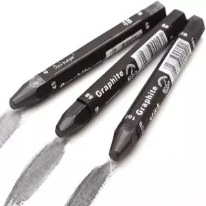 다이나유 흑연 스틱 세트 - 수용성 4B 6B 10B 스케치 및 셰이딩 연필용 아트 드로잉 용품 아티스트 3개