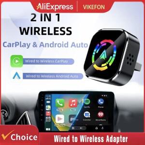 범용 2in1 무선 카플레이 안드로이드 오토 어댑터 스마트 미니 소형 박스 공장 출고 시 유선 연결 차량용