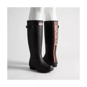 헌터 HUNTER [WOMEN] 컬러 백프린트 톨 레인부츠 - 블랙 WFT2353RMA-BLK 289421