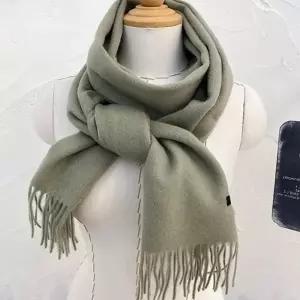 [애슬릿] 울 100 겨울 선물 무지 수술 롱 머플러 목도리