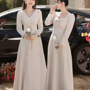 연말 피로연 화려한 복 새로운 이브닝 행새 연주드레스