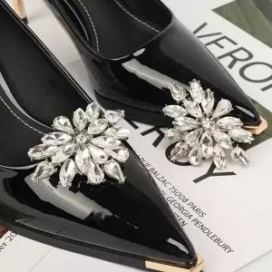 신발 꾸미기 클립형 크리스탈 구두 신발 장식 큐빅 탈부착 데일리룩 하이힐 웨딩 여성 패션 파티