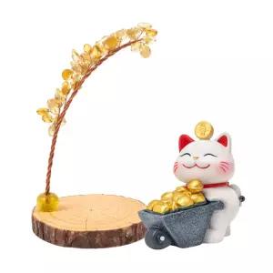 복고양이 피규어 행운 인테리어 장식 소품 개업 집들이 선물 마네키네코 2종