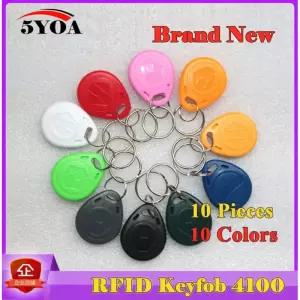 RF카드 EM4100 125khz ID Keyfob RFID 태그 10개 llaveros llavero Porta Chave 카드 스티커 열쇠 고리 토