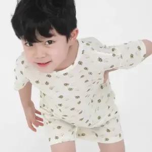 (더오투투)나릉나릉 반팔 상하 세트 봄 여름 유아 내의 실내복 잠옷 내복