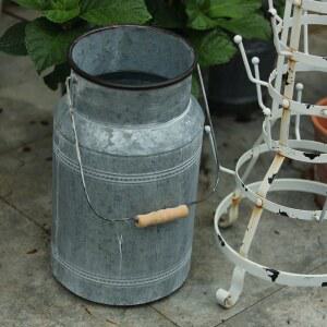 양철통 철제 양동이 양철바스켓 식물 정원 바스켓 대형 샴페인 빈티지 바구니 인테리어 엔틱