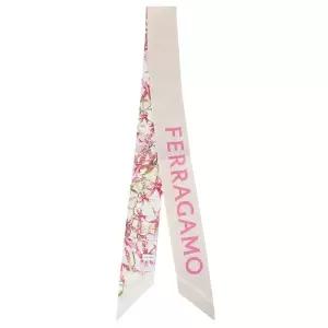 페라가모 가이아 프린트 실크 스카프 32-1242-004 LIGHT BALLET PINK+IVORY 789922