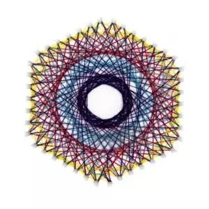 스트링아트 세트 육각형 (5인용)(육각+칼라실)