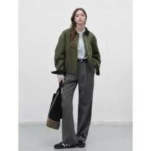 브랜드정품 제너럴아이디어 GENERALIDEA 코듀로이 카라 패딩 워크자켓 [KHAKI] WBE3L07513 132150