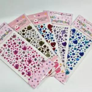 크리스탈 큐빅 데코 스티커 5color 다이어리꾸미기 폰케이스만들기