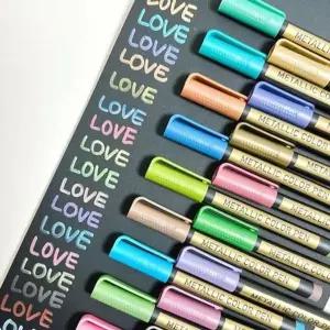 메탈릭 펜 반짝이 펜 드로잉 데코 20색 미술용 용품 다이어리