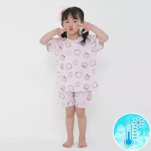 (더오투투)(쿨링내의)피치 엉뚱 쿨링 상하 세트 여름 유아 내의 실내복 잠옷 내복