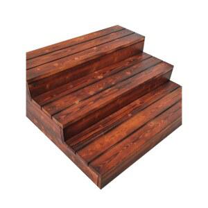 방부목 계단 디딤대 원목 발받침대 60x90x60 나무계단 테라스 우드