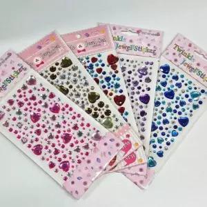 크리스탈 큐빅 데코 스티커 5color 다이어리꾸미기 폰케이스만들기