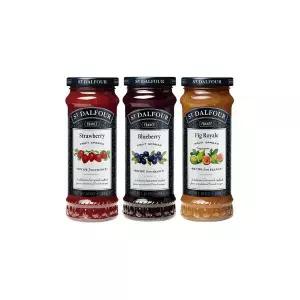 [프랑스 샹달프] 무설탕 블루베리잼 284g + 딸기잼 284g + 무화과잼 284g