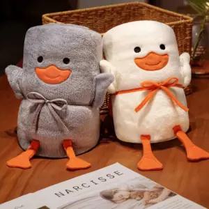 여행용 사무실 블랭킷 미니 귀여운 휴대용 오리 담요