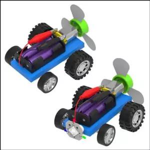 쌍날개 삼엽 전동 풍력자동차 만들기 선택 1개