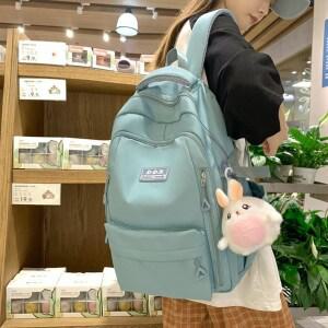 신상 책가방 여대생 솔리드 대용량 백팩 다층 튼튼 중고등학생