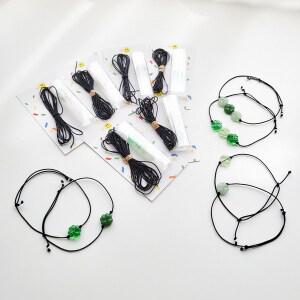 네잎클로버 실팔찌 SANS 만들기 세트 [행운의 나일론 실 팔찌 키트 DIY 공예 부자재 소원 매듭 우정