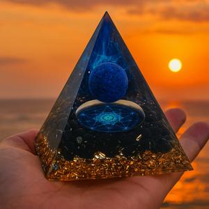 금전운 오르곤나이트 피라미드 6cm 프리미엄 파워스톤 풍수 힐링