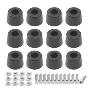 2020 시리즈 알루미늄 압출 프로파일 3D 프린터 부품을 위한 Rina 12Pcs 방진 고무 랜딩 매트 피트(T-Nut