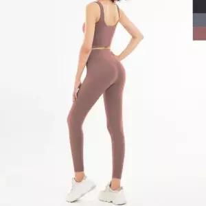 캐쥬얼룩 여자 필라 요가 스포츠 9부상하레깅스세트