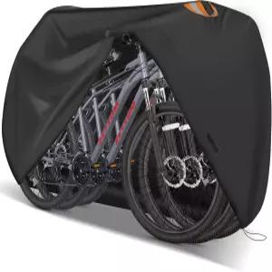 제툼 자전거 커버 3대 - 고정식 3대용 야외 600D 산악 로드 바이크 하이브리드 비치 크루저 보관소