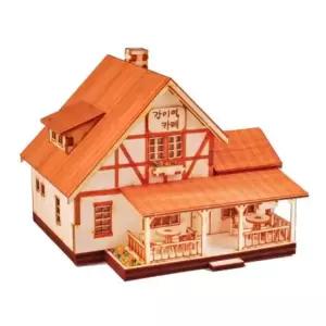 [제이커머스]DIY 조립 간이역카페 영공방 조립장난감 우드조립 조립키트 프라모델