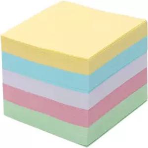 500장 논스틱 노트 3x3 빈 큐브 컬러풀 메모 리필 시트 오피스 스크래치 패드 메모용 정리함