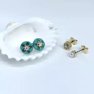 [핸드메이드] 블루가든 귀걸이