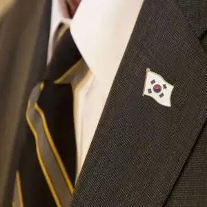 bns 휘날리는 태극기 뱃지 애국 국경일 기념 배찌 대한민국 국기