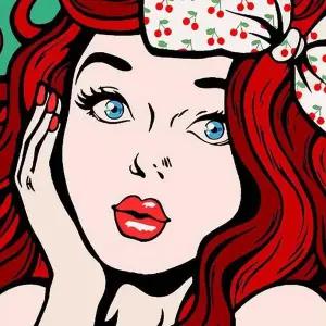 [오너클랜]TBZ 빨간머리의 소녀 캔버스 보석십자수 30x30