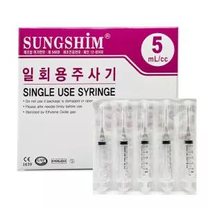 성심 일회용 주사기 5cc 21g x 32mm 100개입 니들 주사기 바늘