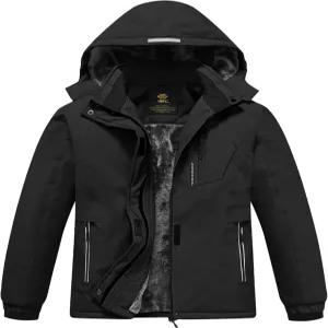 모피즈 걸스 스키 재킷 방수 플리스 안감 스노보드 탈착식 후드가 있는 따뜻한 겨울 스노우 코트