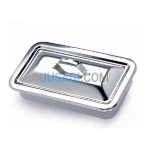 병원 사각 스텐 뚜껑있는 거즈 수술기구 소독캔 양호실 보관함 드레싱