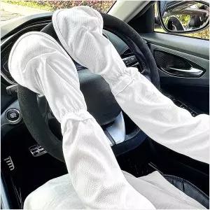 햇빛차단 손등커버 팔토시 2세트 화이트 여름쿨토시 자외선차단 골프 스포츠 등산토시