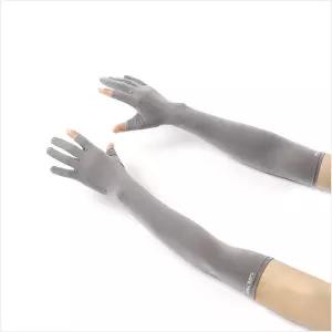 아웃도어 아이스 장갑 쿨토시 여성용 그레이 여름 스포츠 자외선 차단 냉감 팔토시