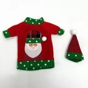 레드 산타 와인병데코 와인커버 모자 싸개 세트 술병 보틀 꾸미기