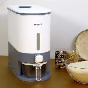 키친아트KG10 허브 쌀보관통 10kg 쌀통 곡식보관함 디스펜서 뒤주